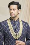 Buy_Ruby Raang_Gold Kundan And Bead Embellished Necklace _at_Aza_Fashions