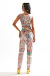 Shop_Cin Cin_Multi Color Cotton Print Geometric Cowl Romana Top And Pant Set _at_Aza_Fashions