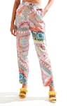 Buy_Cin Cin_Multi Color Cotton Print Geometric Cowl Romana Top And Pant Set _Online_at_Aza_Fashions