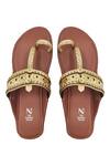 Buy_The Madras Trunk_Brown Leather Cutwork Kolhapuri Flats_at_Aza_Fashions