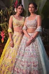 Buy Aneesh Agarwaal Blue Organza Foil And Gota Patti, Mirror, Thread Embroidered Bridal Lehenga Set Online at Aza Fashions Buy_Aneesh Agarwaal_Blue Organza Foil And Gota Patti, Mirror, Thread Embroidered Bridal Lehenga Set _Online_at_Aza_Fashions