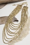 Buy_House Of Tuhina_Gold Plated Bead Layered Necklace _at_Aza_Fashions