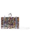 Oceana Clutches_Multi Color Glitter Textured Box Clutch_Online_at_Aza_Fashions