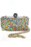 Buy_Oceana Clutches_Multi Color Glitter Horizontal Clutch_at_Aza_Fashions