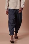 Shop_MATI_Grey 100% Cotton Plain Pleated Balloon Pant _Online_at_Aza_Fashions