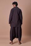 Shop_Mati_Black Cotton Handwoven Jacket_at_Aza_Fashions
