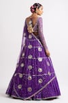 Vvani By Vani Vats_Purple Lehenga And Blouse Georgette Dupatta  Net Multi Tiered Embroidered Set _Online_at_Aza_Fashions