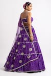 Shop_Vvani by Vani Vats_Purple Lehenga And Blouse Georgette Dupatta  Net Noodle Strap & Tiered Set _at_Aza_Fashions