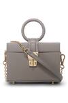 Buy_Born Flash_Gray Grey Leather Designer Sling Bag _at_Aza_Fashions