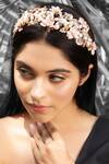 Buy_Born Flash_Peach Crystal Apolline Hairband _at_Aza_Fashions