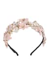 Shop_Born Flash_Peach Crystal Apolline Hairband _at_Aza_Fashions