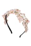 Shop_Born Flash_Peach Crystal Apolline Hairband _Online_at_Aza_Fashions