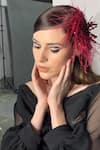 Shop_Born Flash_Red Feathers Fairy Duster Hair Comb _at_Aza_Fashions