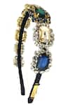 Shop_Born Flash_Multi Color Stones Maddie Hairband _at_Aza_Fashions