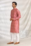 Buy_Arihant Rai Sinha_Brown Art Silk Printed Floral Kurta Set _Online_at_Aza_Fashions