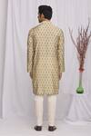 Shop_Ekam By Manish_Green Silk Printed Floral Kurta Set  _at_Aza_Fashions