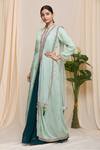 Buy_Arihant Rai Sinha_Green Georgette Sequin Embroidered Kurta Lehenga Set_Online_at_Aza_Fashions