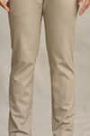 Ekam By Manish_Grey Cotton Plain Trouser  _at_Aza_Fashions