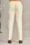 Buy_Ekam By Manish_Beige Cotton Plain Trouser  _Online_at_Aza_Fashions