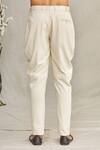 Buy_Ekam By Manish_Beige Cotton Plain Polo Trouser  _Online_at_Aza_Fashions