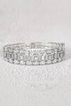 Shop_Chaotiq By Arti_Silver Plated American Diamond Studded Bracelet_Online_at_Aza_Fashions