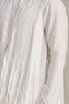 Yajy By Aditya Jain_White Silk Cowl Style Kurta _at_Aza_Fashions