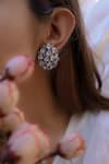 Buy_Do Taara_Silver Plated Kundan Crystal Stud Earrings_Online_at_Aza_Fashions