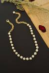 Buy_Do Taara_Gold Plated Pearl Choker Necklace _at_Aza_Fashions
