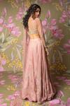 Shop_Show Shaa_Pink Lehenga Satin Organza Blouse And Dupatta Net Evening Blush Bridal Set_at_Aza_Fashions