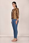 Shop_Samyukta Singhania_Brown Front Open Jacket _Online_at_Aza_Fashions