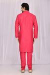 Shop_Samyukta Singhania_Pink Dupion Silk Full Sleeves Kurta And Churidar Set_at_Aza_Fashions