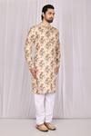 Samyukta Singhania_Multi Color Cotton Printed Floral Motifs Kurta And Pant Set For Men_Online_at_Aza_Fashions
