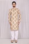 Buy_Samyukta Singhania_Multi Color Cotton Printed Floral Motifs Kurta And Pant Set For Men_Online_at_Aza_Fashions