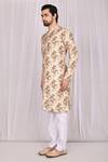 Shop_Samyukta Singhania_Multi Color Cotton Printed Floral Motifs Kurta And Pant Set For Men_Online_at_Aza_Fashions