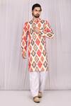 Buy_Samyukta Singhania_Multi Color Cotton Printed Geometric Kurta Set_at_Aza_Fashions
