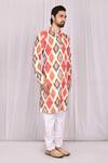 Samyukta Singhania_Multi Color Cotton Printed Geometric Kurta Set_Online_at_Aza_Fashions