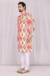 Shop_Samyukta Singhania_Multi Color Cotton Printed Geometric Kurta Set_Online_at_Aza_Fashions