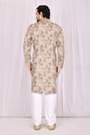 Shop_Samyukta Singhania_Brown Cotton Printed Floral Kurta Set_at_Aza_Fashions