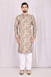 Buy_Samyukta Singhania_Brown Cotton Printed Floral Kurta Set_Online_at_Aza_Fashions