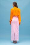 Shop_TheRealB_Pink Cotton Begonia Layered Jeans Skirt_at_Aza_Fashions