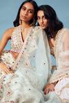 Buy_Tamanna Punjabi Kapoor_Pink Chanderi Mirror Embroidered Lehenga Set_Online_at_Aza_Fashions