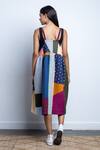 Shop_Doodlage_Multi Color Zero Waste Perle Quilted Dress_at_Aza_Fashions