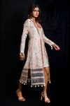 Archana Kochhar_White Jacket Chanderi (vegan And Eco Friendly), Net Garden Of Colourful & _Online_at_Aza_Fashions