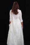 Shop_Archana Kochhar_White Chanderi (vegan And Eco Synchronized Scintillation Palazzo & Jacket Set _at_Aza_Fashions