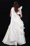 Shop_Archana Kochhar_White Lehenga And Blouse Raw Silk Dupatta & Synchronized Scintillation Draped _at_Aza_Fashions