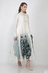 Jajaabor_White Silk Chanderi Anarkali And Pant Set_Online_at_Aza_Fashions