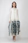Shop_Jajaabor_White Silk Chanderi Anarkali And Pant Set_Online_at_Aza_Fashions