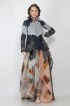 Buy_Jajaabor_Multi Color Silk Organza Printed Skirt_Online_at_Aza_Fashions