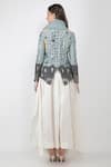 Shop_Jajaabor_White Silk Chanderi Skirt_at_Aza_Fashions