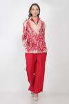 Buy_Jajaabor_Pink Silk Organza Jacket And Jumpsuit Set_Online_at_Aza_Fashions